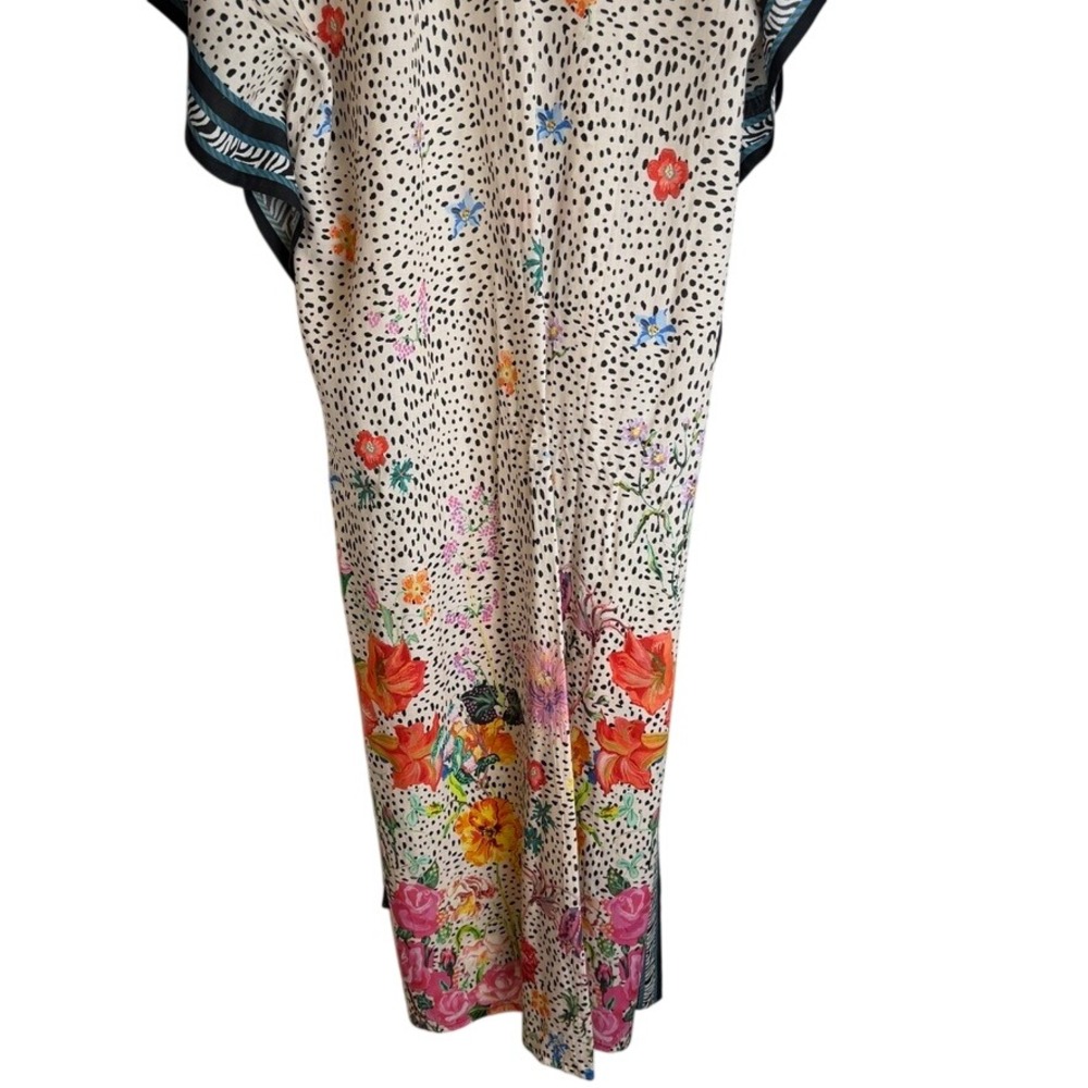 Maeve Anthropologie Women Floral Dot Print Kimono Duster OS Boho Vacation NWT - Picture 8 of 9